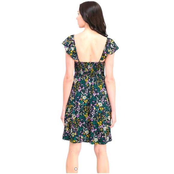 OLDโNAVY NEW Plus Size Women's Floral Print Cotton Woven Dress Black Combo XXL - Picture 9 of 16